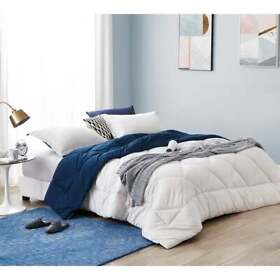 Byb Jet Stream Nightfall Navy Reversible Comforter Blue Full