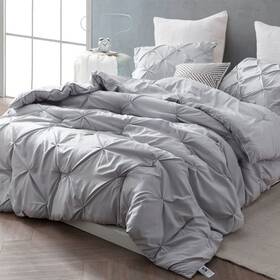 Byourbed 818892026684 Byb Glacier Grey Pin Tuck Comforter Set Twin Xl