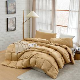 Byourbed 843249132725 Snorze Cloud Coma Inducer Oversized King Bamboo Comforter In New Wheat Nwt
