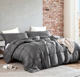 Z1zc-snrz-bam-ch-txl Byourbed Snorze Cloud Comforter Coma Inducer Ultra Cozy Bamboo Oversized Twin Charcoal