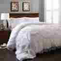 C12420p13-000 Lush Decor Luxurious White Duvet Bedding Bed Cover Serena 3 Piece King Size Comforter Set 795545871962