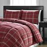 C31010-nb C31009-rp Comfy Bedding Red Plaid Down Alternative Comforter Set 757450555603
