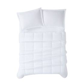 Cannon 783048142795 Heritage Solid 3 Piece Down Alternative Comforter Set White Full/queen
