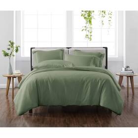 81462351 Cannon Full/queen 3pc Heritage Solid Duvet Cover Set Green -