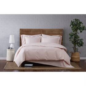 85299873 Cannon 3pc Full/queen Solid Percale Duvet Cover Set Blush -