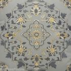 Caravan Echo Design Queen Comforter Set 8pc Euros Pillows Black Onyx Gray Circle Floral 675716563394