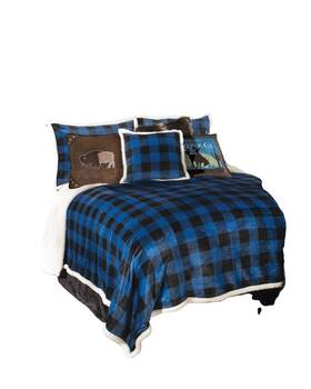 Jw202 Carstens Home Unisex Wrangler Lumberjack Buffalo Plaid Sherpa Fleece Queen