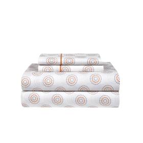 Casa 784857902877 7pc Solid Reversible Comforter Set Burnt Orange Queen