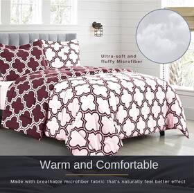 Casa Platino 826559006788 Comforter Set Gray- Goose Down Alternative Queen Size Bedding