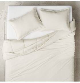 78622670 Casaluna Full/queen Heavyweight Linen Blend Comforter And Sham Set Natural -