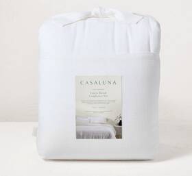 78622879 Casaluna New King/california King Heavyweight Linen Blend Comforter And Sham Set -casaluna