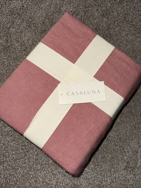 81120347 Casaluna New Full/queen 100% Hemp Duvet Cocer Set Dusty Rose