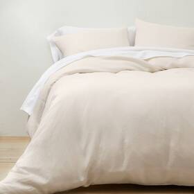 81120936 Casaluna Full/queen Linen Duvet And Sham Set Natural -