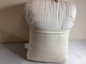 82253509 Casaluna Linen Comforter Full/queen Heavyweight Stripe And Sham Natural