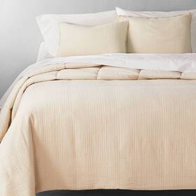 82253520 Casaluna Full/queen Textured Chambray Cotton Comforter And Sham Set Natural -