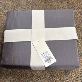 82866120 Casaluna 3pc King Lyocell Cotton Blend Duvet And Sham Set Dark Gray