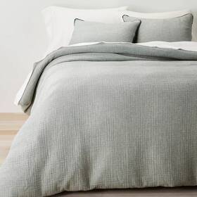 85261127 Casaluna Cotton Duvet Cover Set Year-round Fabric Dark Teal Blue Full/queen