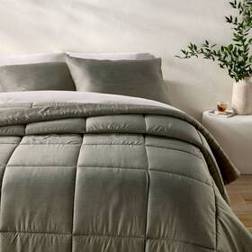 91235048 Casaluna Full/queen Rayon From Bamboo Comforter Set Olive Green -