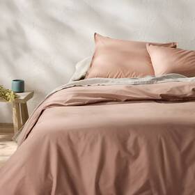 91235058 Casaluna Full/queen Cotton Percale Duvet Set Light Adobe Clay -