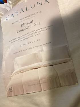91240678 Casaluna King/california King Rayon From Bamboo Comforter Set Natural