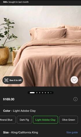 C-002264-01-541-0551 Casaluna Heavyweight Linen Blend Comforter Set King/cal King Light Adobe Clay