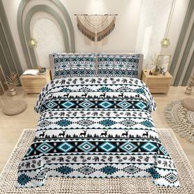 B0fkrfkfjy Castle Fairy Deer Silhouettes Bedding Set For Boys Girlswestern Elk Animals