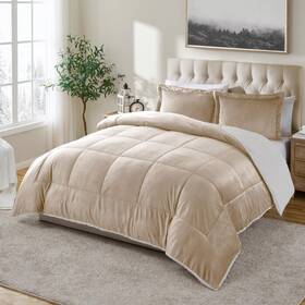 108267-cam-t Cathay Home Twin Comforter Set Ultra Soft And Plush Reversible Micromink