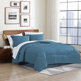 108648-ltblu-f Cathay Home Basic Bedding Essential Ultra Soft Lightweight 8pc Resistant Microfiber