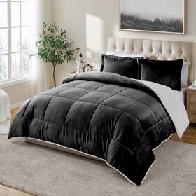 Cathay Home 877512003153 Twin Comforter Set Ultra Soft And Plush Reversible Micromink