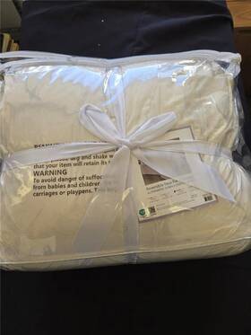 Cathay Home 877512006093 # Queen Comforter Set Ultra Soft Plush Reversible Ivory Sherpa