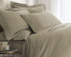 Cb001-4ss Cozy Beddings Darcy Sheet Set Taupe Tan Tencel Hemstitch Design