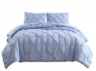Cb1707-9k Cozy Beddings Estellar Size Comforter Set Pinch Pleat Pintuck Bedding