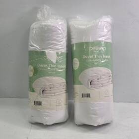 Celeep 850011254011 2 Standard Twin Duvet Thin Insert All Season Polyester Comforter White
