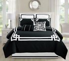 Cf03414-black King Linen 8 Piece