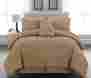 Cf16140 Kinglinen 6 Piece Melia Lattice Design Comforter Set Taupe Queen