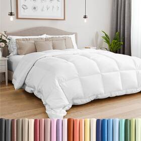 Cgk Unlimited 060623440718 Full Size White Alternative Down Comforter - Warm And Lightweight Luxury An