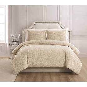 89714391 Charisma 3pc Queen Regan Matelasse Comforter Set Tan -