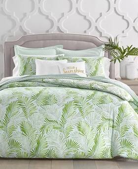 100164319fq Charter Club Damask Cascading Palms 300-thread Count 3-pc. Comforter Set - Queen