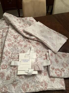 100201695fq Charter Club Sorrento 3-pc.full/queen Duvet Cover Set