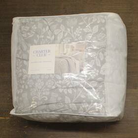 100215130fq Charter Club Damask Flannel 3-piece Comforter Set Gray Combo Full / Queen