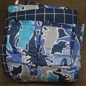 16943e2c7f28cc Charter Club Kids Dino Camo 3-piece Cotton Comforter Set Blue Multi Full / Queen