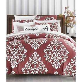 Charter Club 732998021087 Damask Designs Outline 3 Pc Duvet Cover Set Maroon Red King New Charter Club 732998021087 Damask Designs Outline 3 Pc Duvet Cover Set Maroon Red King New