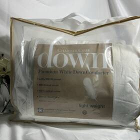 Charter Club 762120385534 Premium White Down Comforter Light Weight Twin