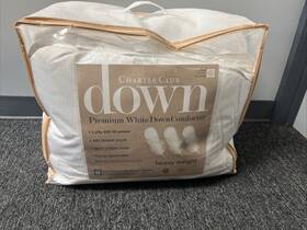 Charter Club 762120385572 Premium White Down Heavy Weight Comforter King