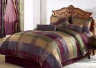 Chezmoi Collection 7pc Gitano Multi-color Jacquard Patchwork Comforter Set Queen 729440342708