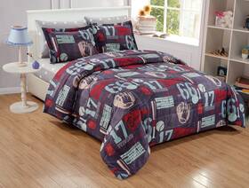 Chezmoi Collection 840079129635 6-piece Kids/teens Sports Bed In A Bag Queen Size Comforte