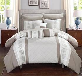 Chic Home 840444116468 Bed In Bag Queen Size Clayton 10 Piece Comforter Sheets Pillows Etc