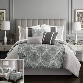 Bcs11701-an Chic Home B07ycv52ss Phantogram 7 Piece Comforter Set Reversible Two-tone