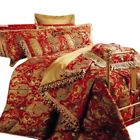 Sk000195 China Comforter Art Kline Set Sherry - Gold King 6-piece Red