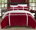 Chiron Chic Home Mink Sherpa Lined Comforter Set 840444176134